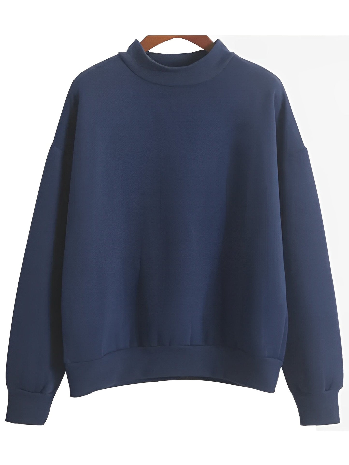 Bequemer Lockerer Basic-Pullover