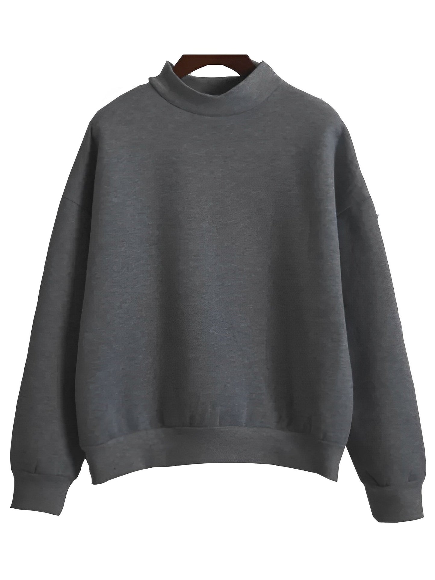 Bequemer Lockerer Basic-Pullover