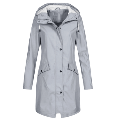 Regenmantel Lang Wasserdicht Allwetter Jacke