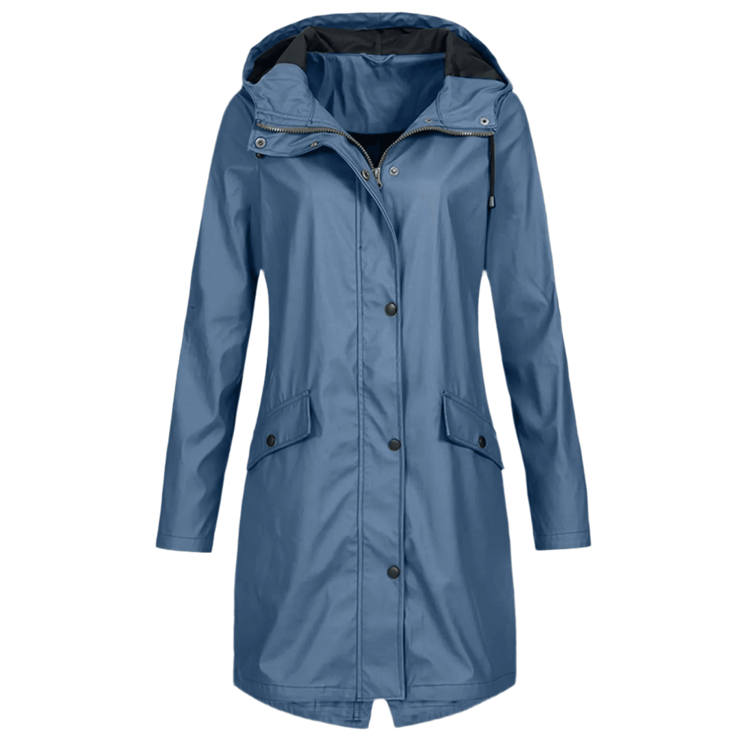 Regenmantel Lang Wasserdicht Allwetter Jacke