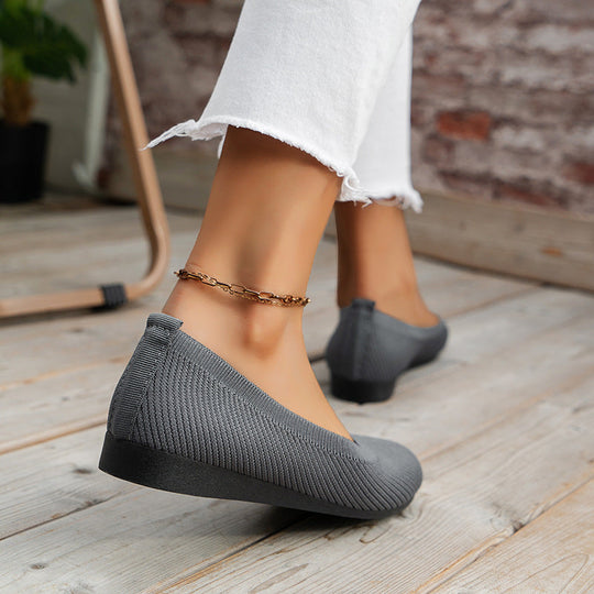 Damen Orthopädische Slip On Schuhe Atmungsaktiv Leicht Komfort