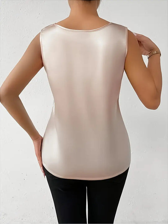 Bluse Satin Blumendetail Klassisch