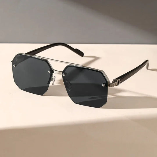 Geometrische Sonnenbrille UV400 Schutz Verlaufsgläser