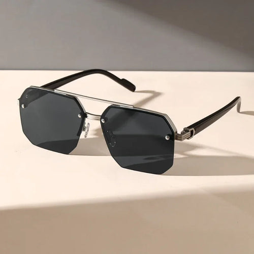 Geometrische Sonnenbrille UV400 Schutz Verlaufsgläser