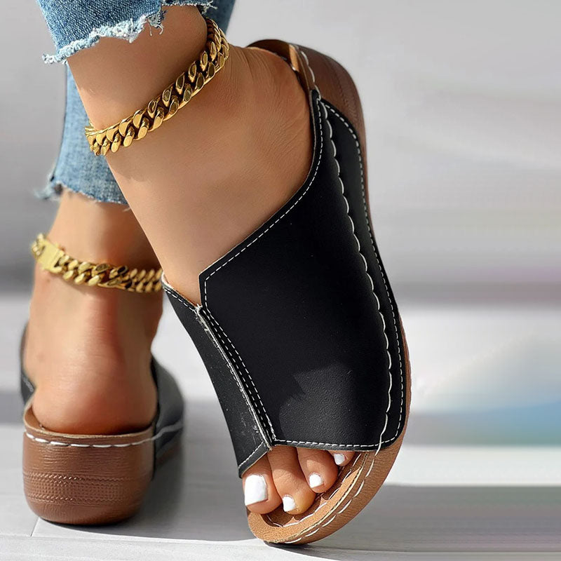 Damen Elegante Keil Pantoletten