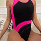 Damen Stilvolles Badeanzug in Kontrastierenden Farben