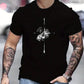 Herren Bequemes T-shirt Bedruckt