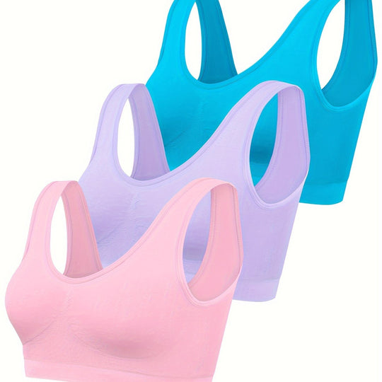 Tanktops Sport Bh Set Einfarbig Nahtlos