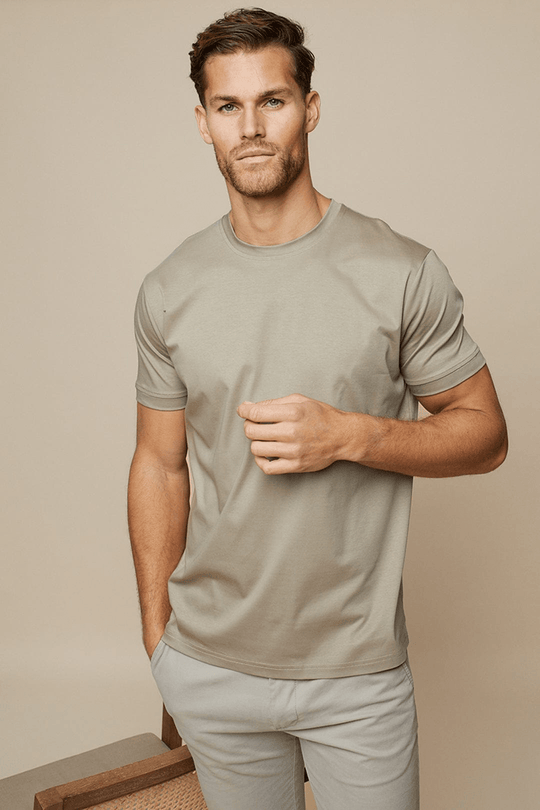 Herren Luxus T-Shirt Dehnbarem Und Atmungsaktivem Material