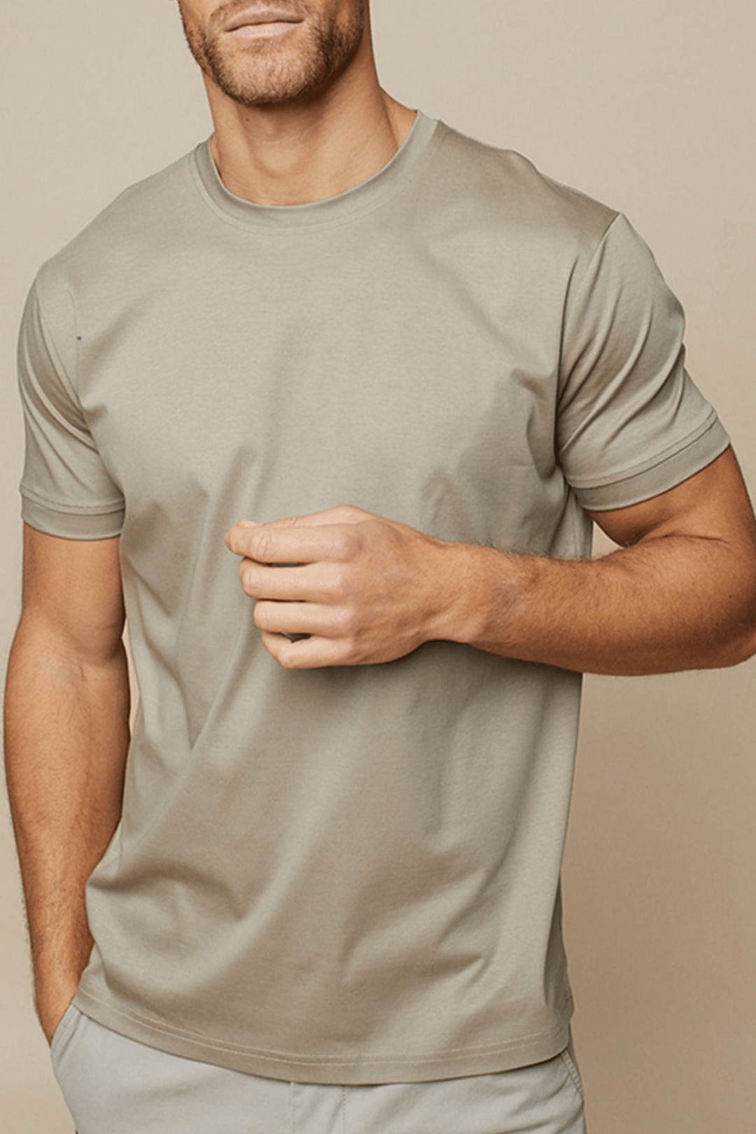 Herren Luxus T-Shirt Dehnbarem Und Atmungsaktivem Material