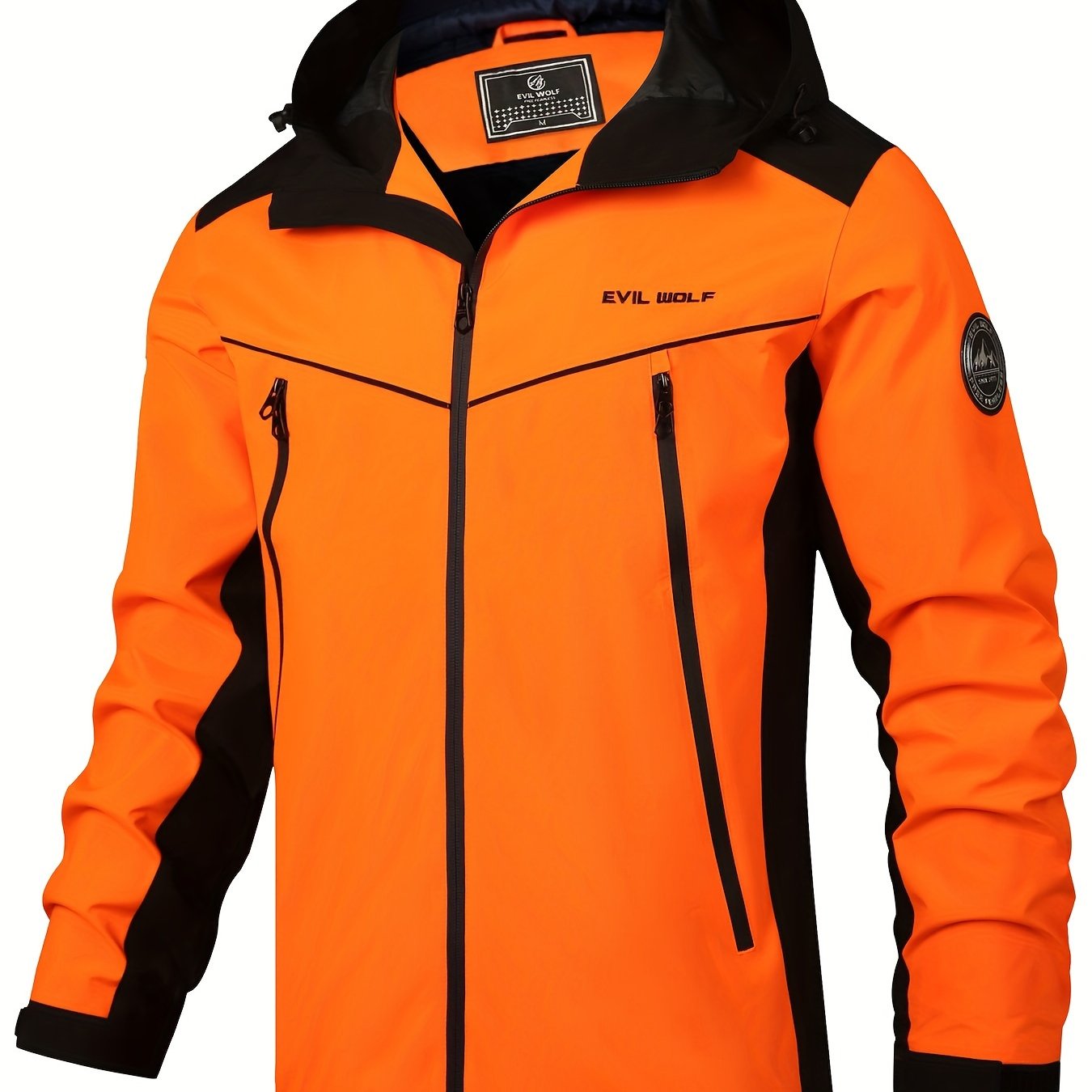 Gestreifter Windbreaker Herren Wasserdicht Mit Kapuze