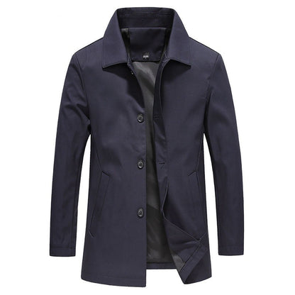 Herren Eleganter Trenchcoat mit Knöpfen