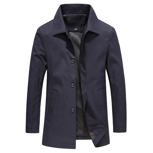 Herren Eleganter Trenchcoat mit Knöpfen
