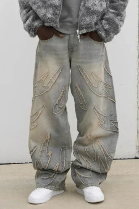 Herren Modische Retro Baggy Jeans