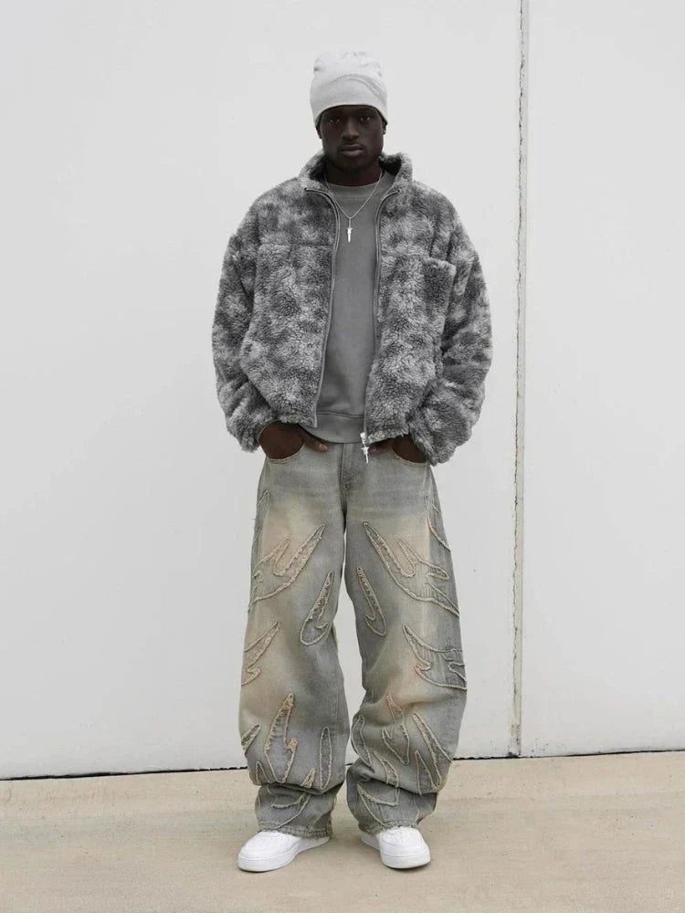 Herren Modische Retro Baggy Jeans