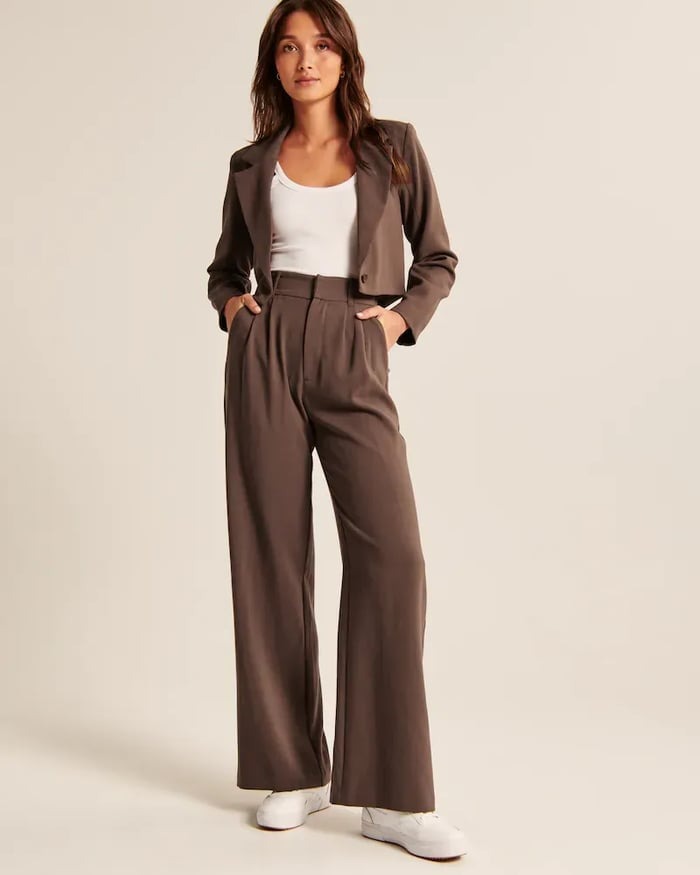 Tailored Pants mit weitem Bein für Frauen