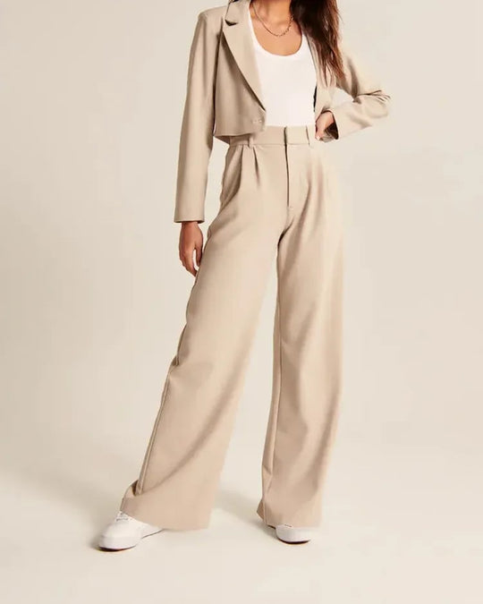 Damen Leichtgewichtige Tailored Wide Leg Pants