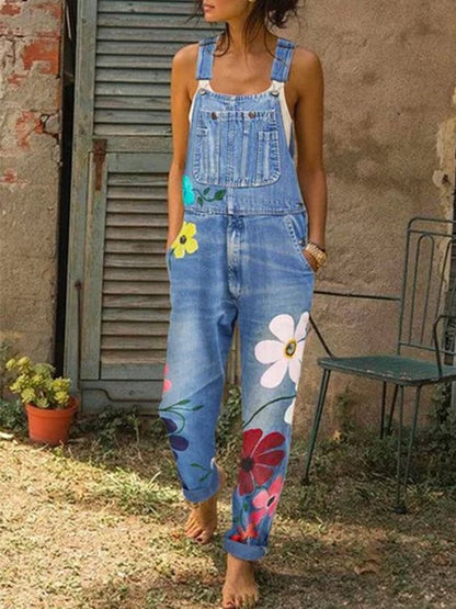 Damen Ärmelloser Denim Overall Für Lässigen Stil