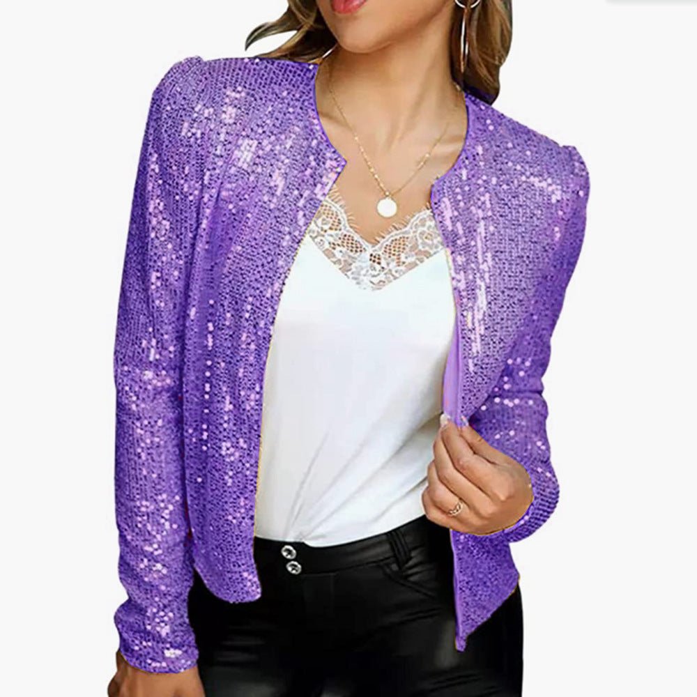 Damen Eleganter Blazer mit Pailletten
