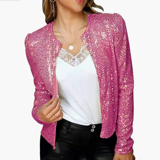 Damen Eleganter Blazer mit Pailletten