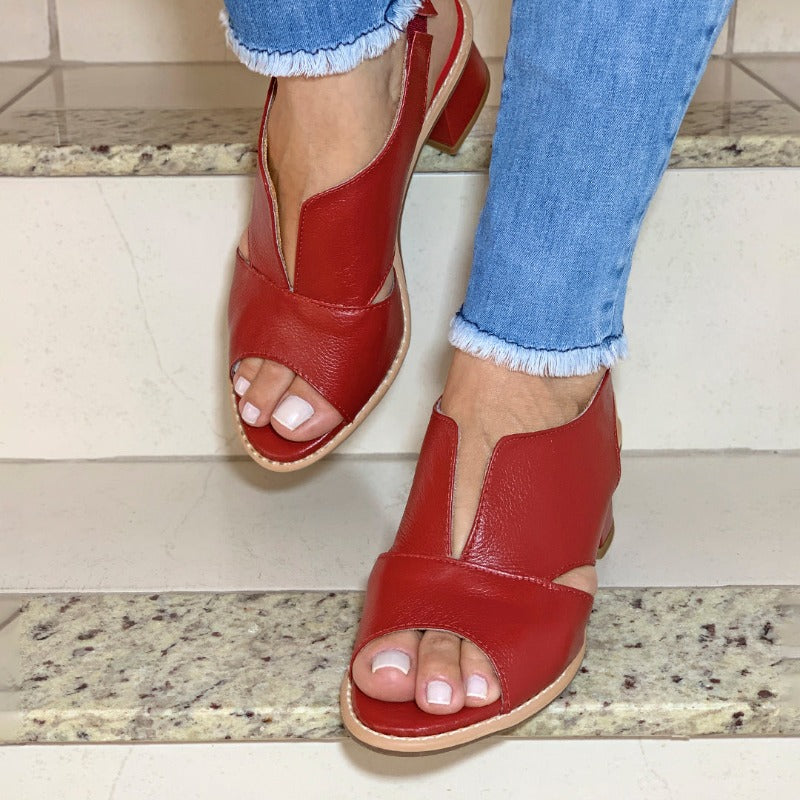 Fudus Elegante Damen Sandaletten - Blockabsatz & Offenes Design