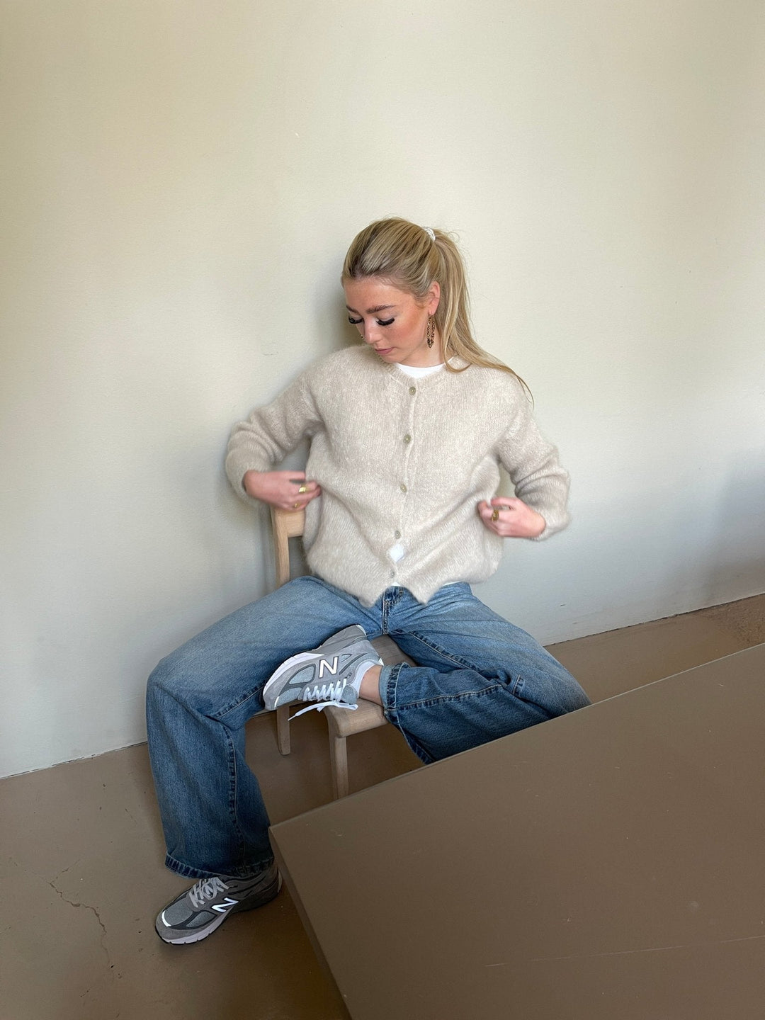 Pullover Lässig Button Up Elegant