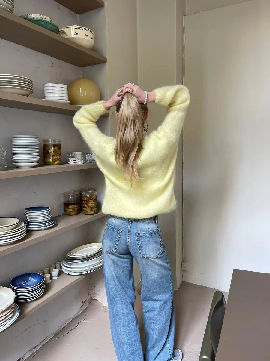 Pullover Lässig Button Up Elegant