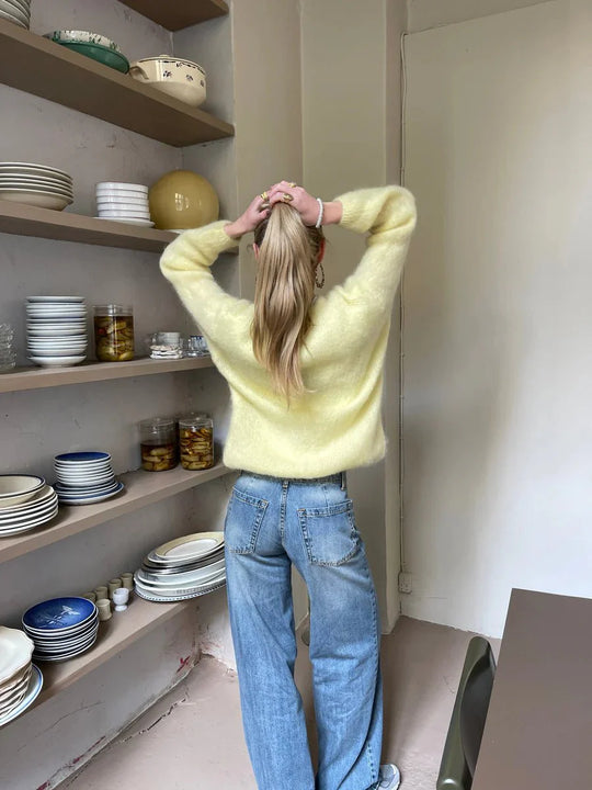 Pullover Lässig Button Up Elegant