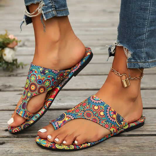 Flip Flops Damen Floral Komfort