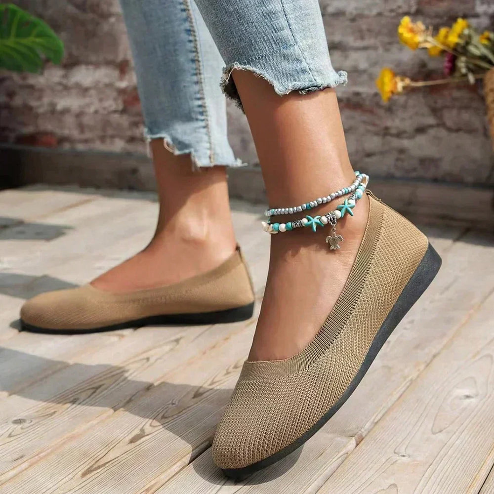 Damen Orthopädische Slip On Schuhe Atmungsaktiv Leicht Komfort