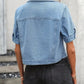 Fudus | Stylische Kurzärmelige Jeansjacke Mit Knöpfen Und Taschen
