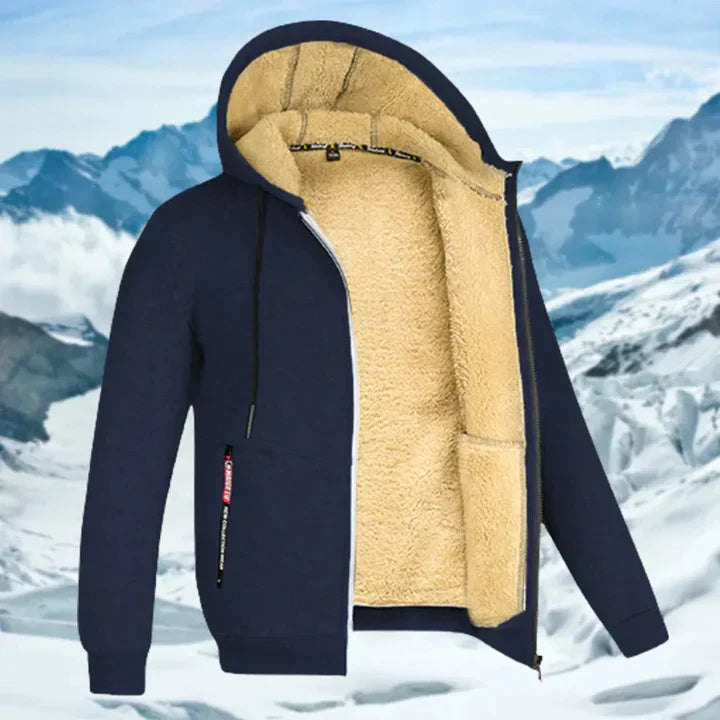 Herren Winterjacke mit Kapuze und Fleece