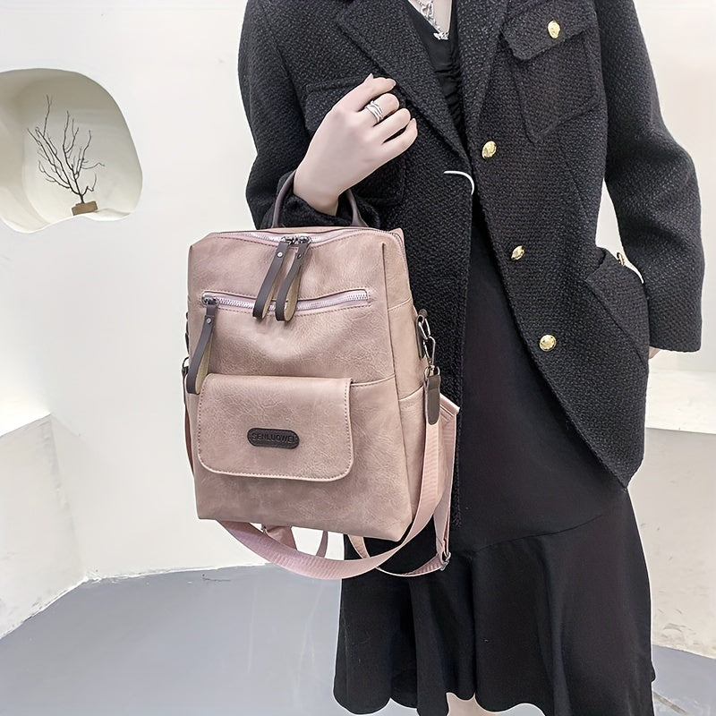 Damen Diebstahlsichere Leder Reisetasche