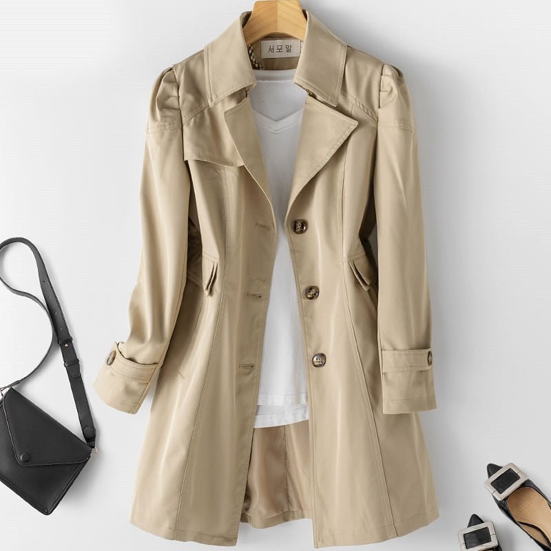 Damen Trenchcoat Bequemer Modischer Mantel Frühling Sommer
