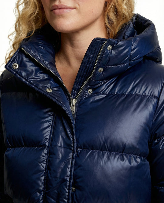 Damen Steppjacke mit Kapuze & Taschen | Fudus