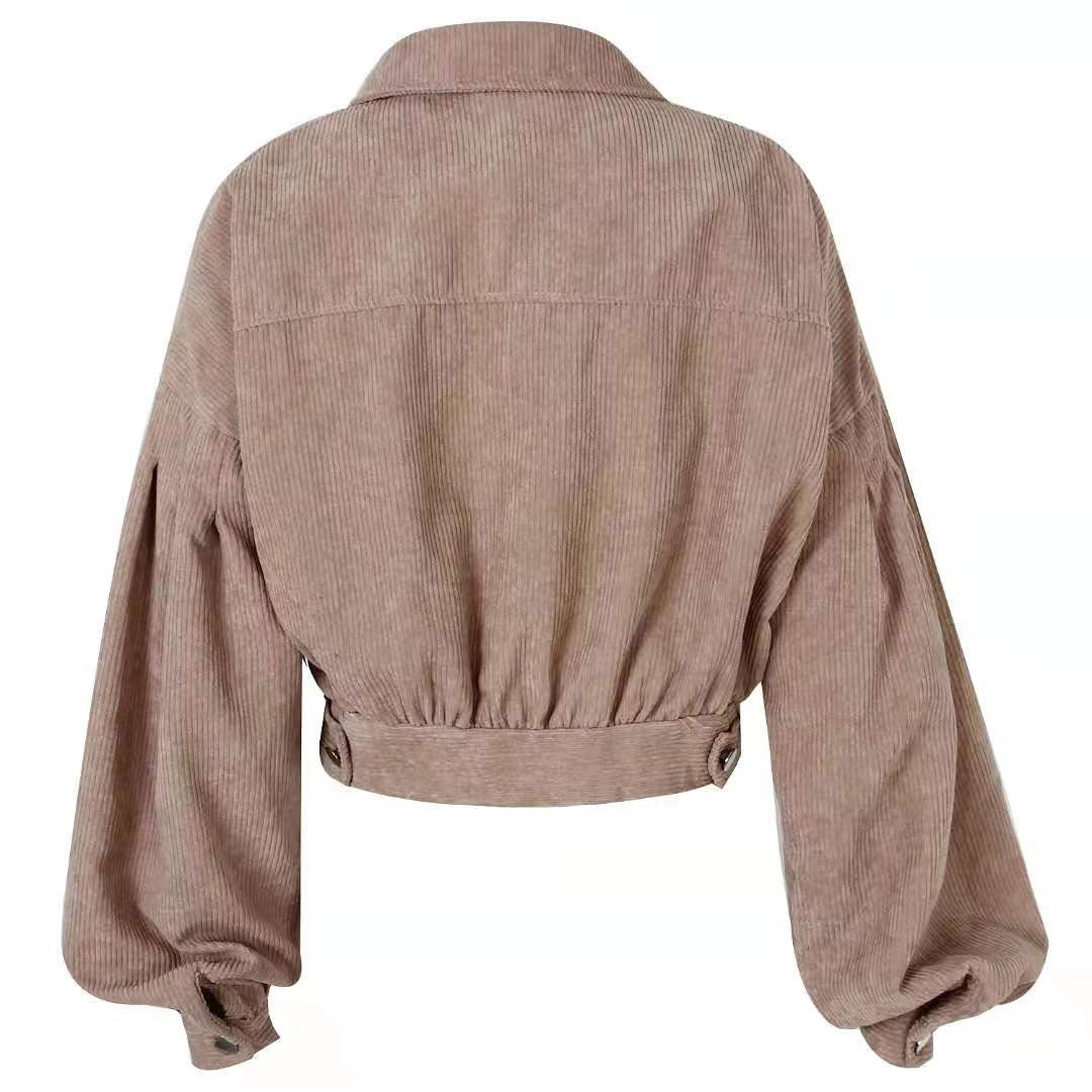 Damen Cordjacke Kurz Für Lässigen Stil