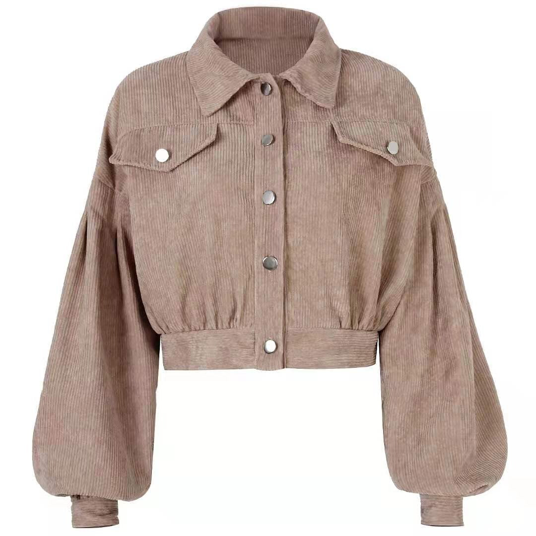 Damen Cordjacke Kurz Für Lässigen Stil