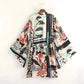 Unisex Kimono Strand Patchwork Bunt Offene Front Luftig