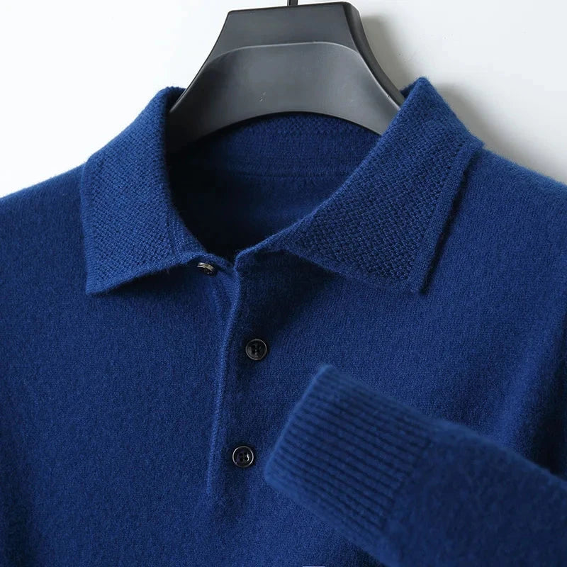 Merino Wolle Polo Chic Bequem