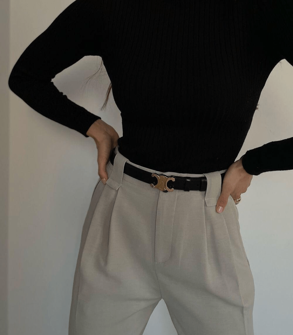 Fudus | Raffinierter Designer Gürtel Mit Goldenem Akzent