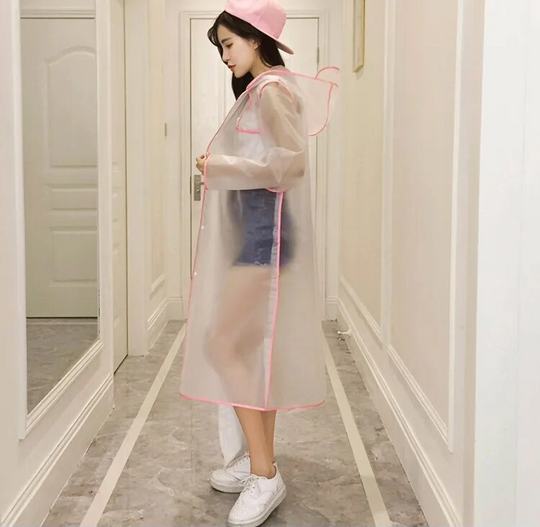 Damen Transparenter Regenmantel Bequem Für Alltag