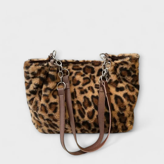 Damen Tasche Aus Leopardenfell Bequem Für Alltag