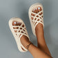 Damen Geflochtene Plateau-Sandalen