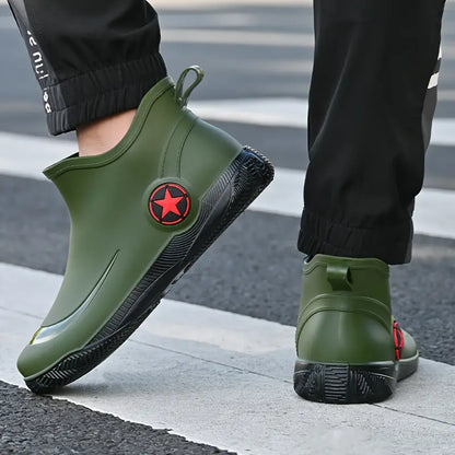 Herren Kurze Wasserdichte Regenstiefel Mit Komfort