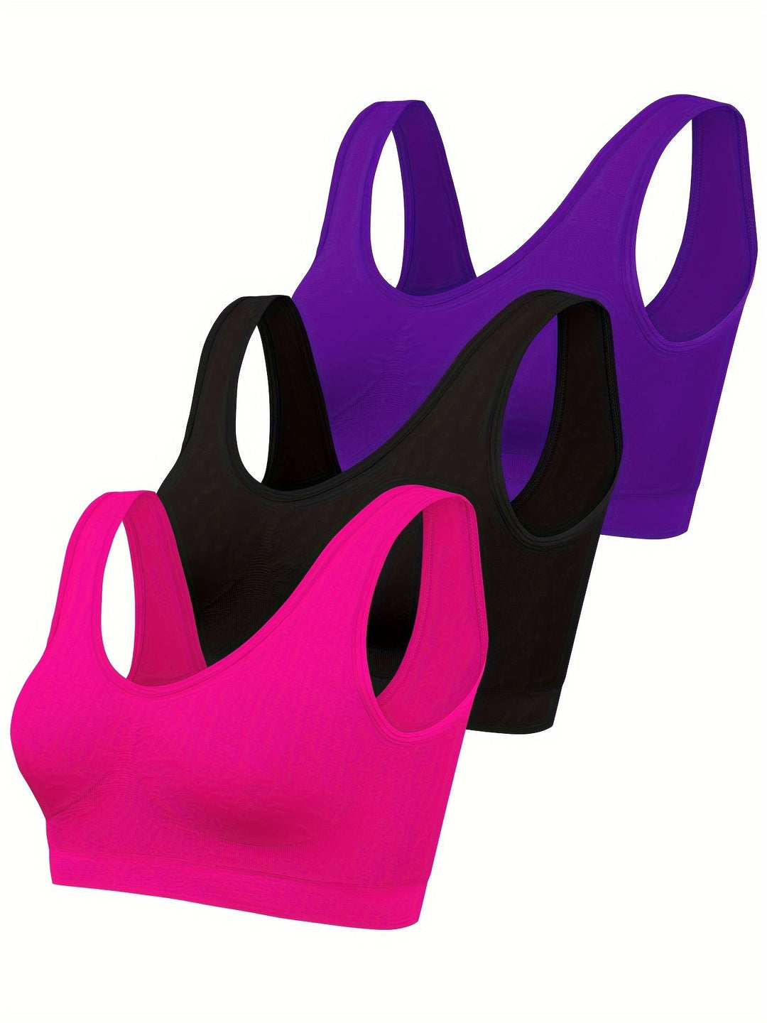 Tanktops Sport Bh Set Einfarbig Nahtlos