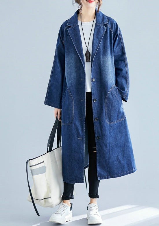 Langer Denim Trenchcoat