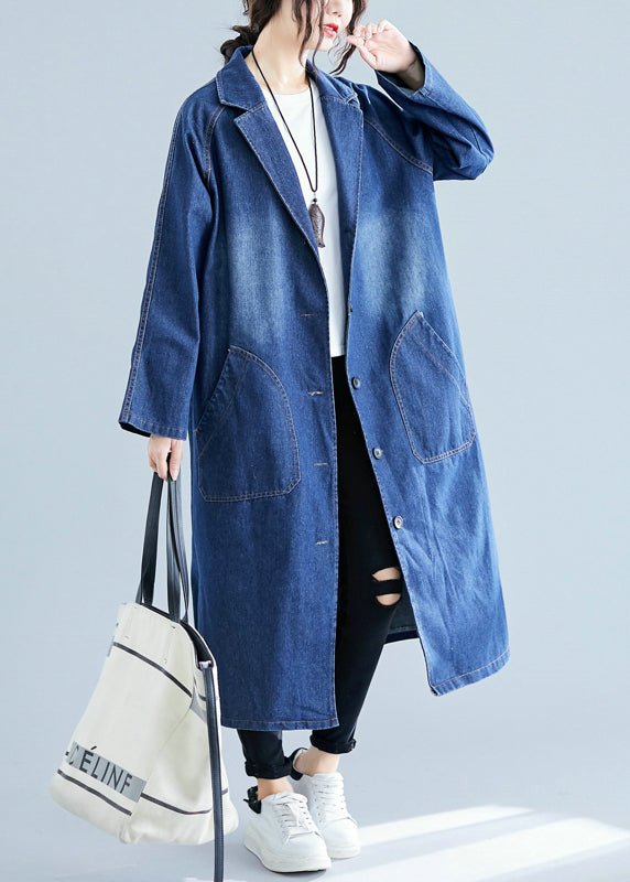 Langer Denim Trenchcoat