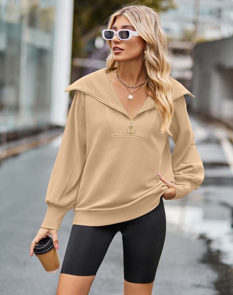Damen Trendiger Pullover Bequem Für Alltag