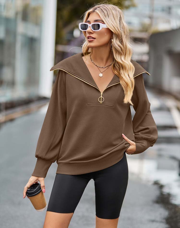 Damen Trendiger Pullover Bequem Für Alltag