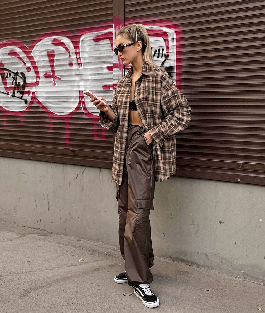 Fudus | Vintage kariertes Oversize Hemd